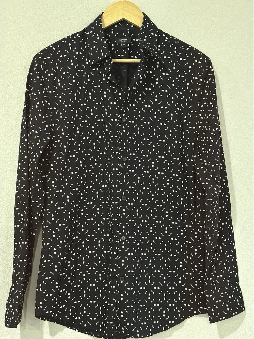 Express Slim Mix Dress Shirt Men’s Small Smart Casual  100% Cotton